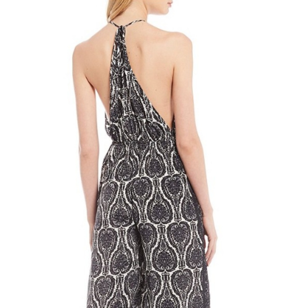 New Elan Cross Front Paisley Print Rayon Jumpsuit - Picture 2 of 3